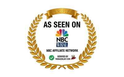 A golden laurel wreath with NBC Universal and other logos inside.