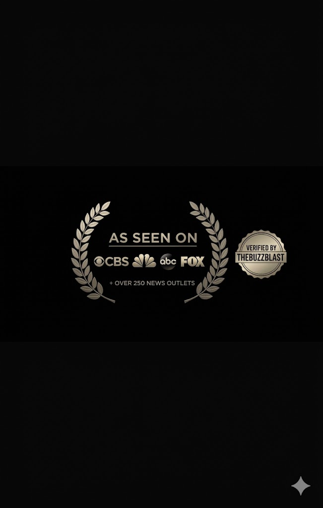 Award emblem featuring CBS, ABC, and FOX logos with a winner badge.